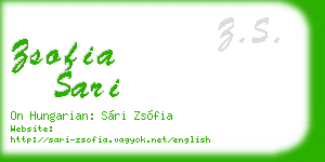 zsofia sari business card