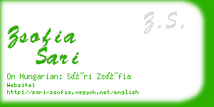 zsofia sari business card